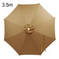 3.5 m beige patio umbrella replacement canopy with vented fabric and rib seams