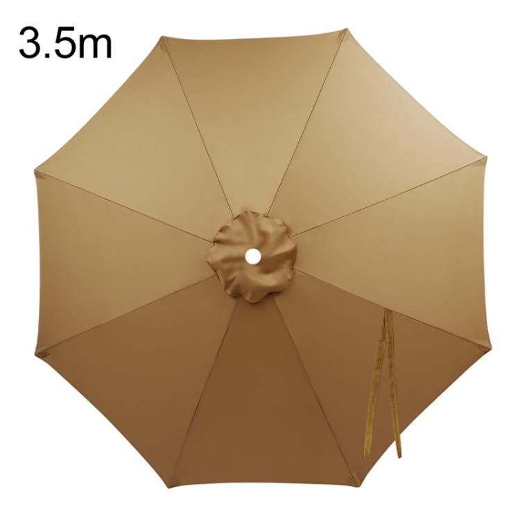 3.5 m beige patio umbrella replacement canopy with vented fabric and rib seams