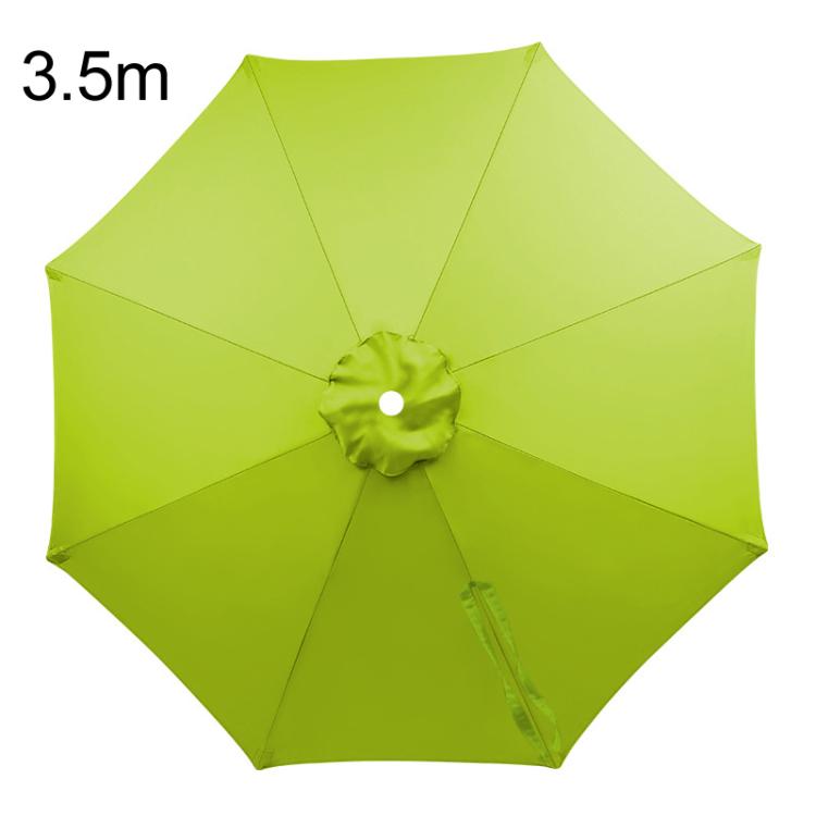 3.5 m grass green patio umbrella replacement canopy with vented fabric and rib seams