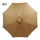 4 m khaki patio umbrella replacement canopy with vented fabric and rib seams