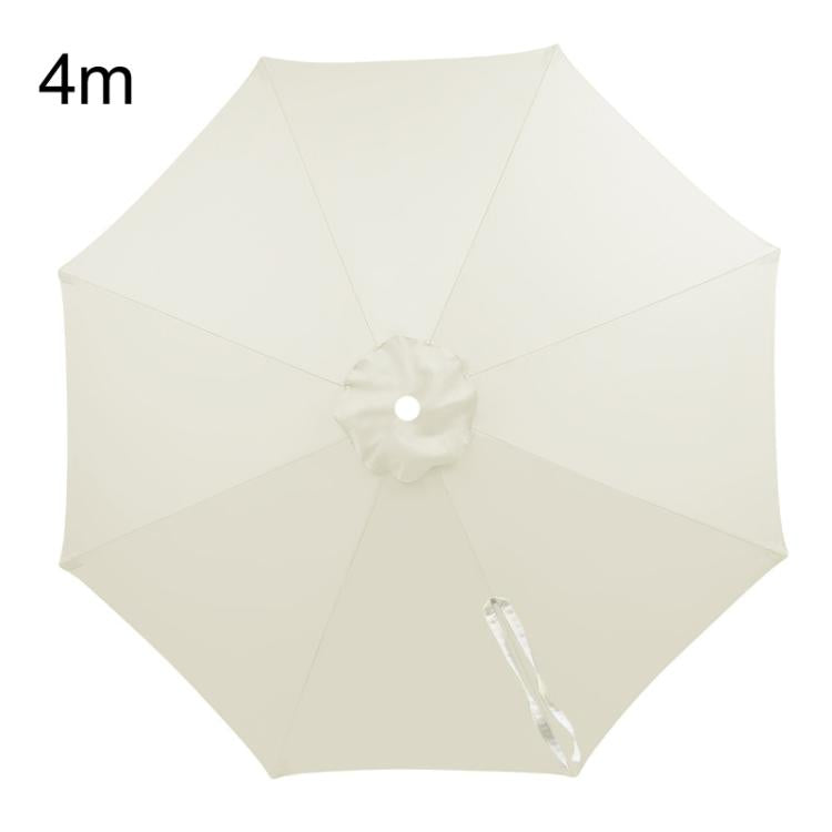 4m patio umbrella replacement canopy, light beige fabric with center vent and ribs