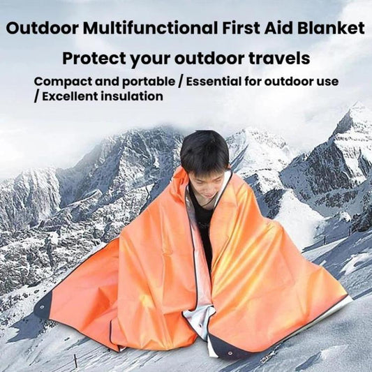 3 In 1 Multifunctional Emergency Blanket Portable Outdoor Moisture-Proof Mat & Survival Tarp