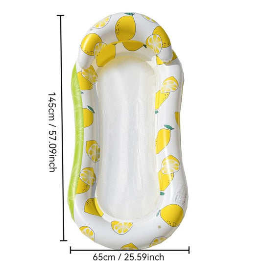 Inflatable Thickened Floating Bed Water Air Lounger, Yellow Lemon, Watermelon Pattern, Strawberry Pattern, Lime Pineapple Pattern, Sequined Starry Blue, Sequined Starry Pink, Sequins Watermelon Pattern, Sequins Strawberry Pattern, Sequins Mermaid      ...