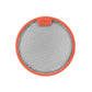 Replacement vacuum round filter pad with orange border and gray textured mesh