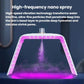 White LED facial light therapy device with glowing purple light along the panel