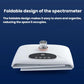 Foldable white LED facial light therapy device with closed base and top nozzle