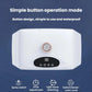 White LED facial light therapy device with front control buttons and spray switch icon