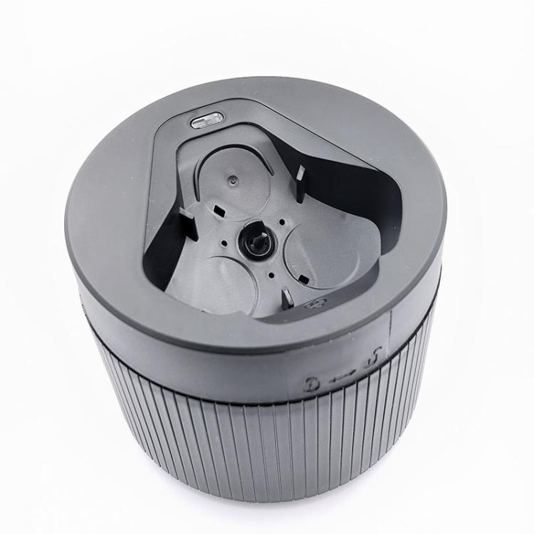 Replacement shaver cleaning station pod base, gray circular top with internal tray