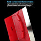 Red paint scraper putty knife with metal blade and ABS-style reinforced handle section
