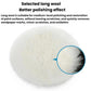 White long-wool polishing pad with dense pile surface for buffing and polishing