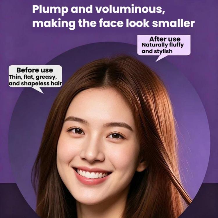 Woman with smooth, shiny long brown hair, styled for a straight look