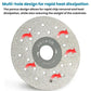 Perforated ceramic grinding disc with multi-hole design around the center hub