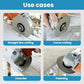 Ceramic grinding disc used on an angle grinder for straight line cutting and chamfering