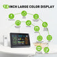 Weather station with 7.5-inch large color display and wall sensor on the side
