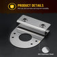 304 stainless steel clamp-on light bracket with base plate and two mounting studs