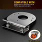 Stainless steel mounting plate with center hole and four clamp-on stud bolts