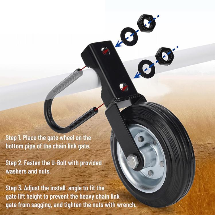 Heavy Duty Farm Gate Casters Outdoor Door Frame Auxiliary Wheels