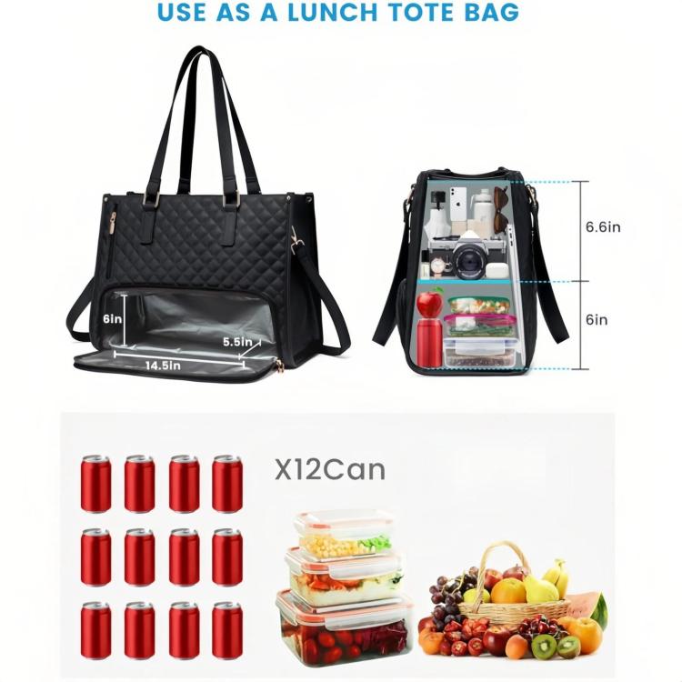 2 in 1 Handheld Insulated Lunch Bag Crossbody Combination Bag