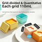 Silicone baby food ice tray with multiple grid compartments and fitted lids