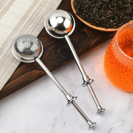 304 Stainless Steel Tea Strainer Round Telescopic Tea Infuser, LsCook Half-hole, LsCook Full-hole