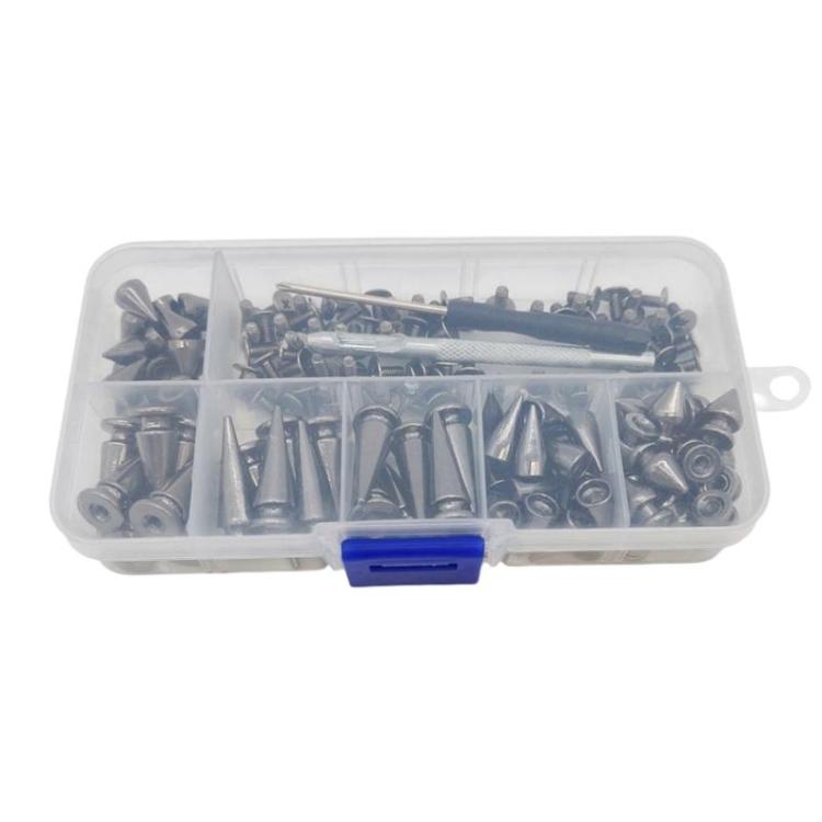80pcs / Set Metal Clothing Rivets Tapered Pointed Decorative Rivets For Leather Goods