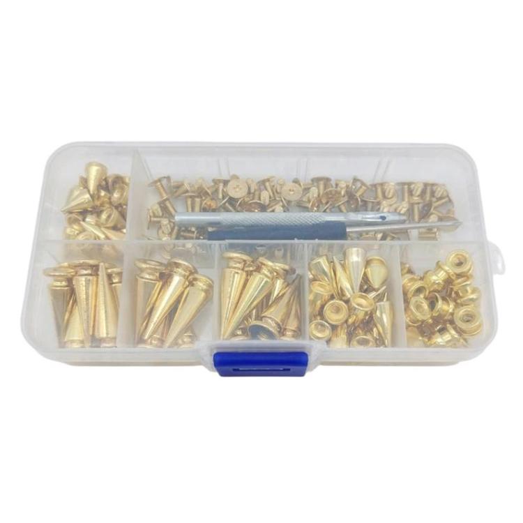 80pcs / Set Metal Clothing Rivets Tapered Pointed Decorative Rivets For Leather Goods
