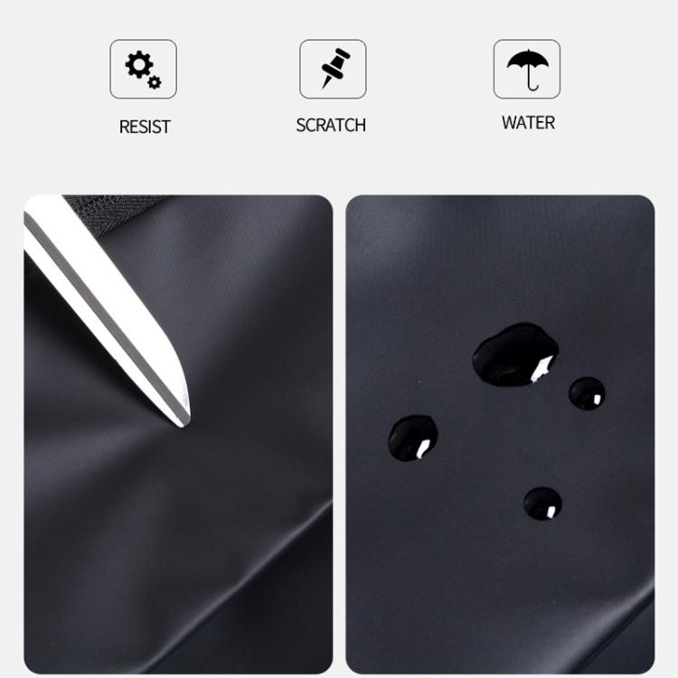Water-resistant nylon messenger bag with smooth coated fabric and stitched panels