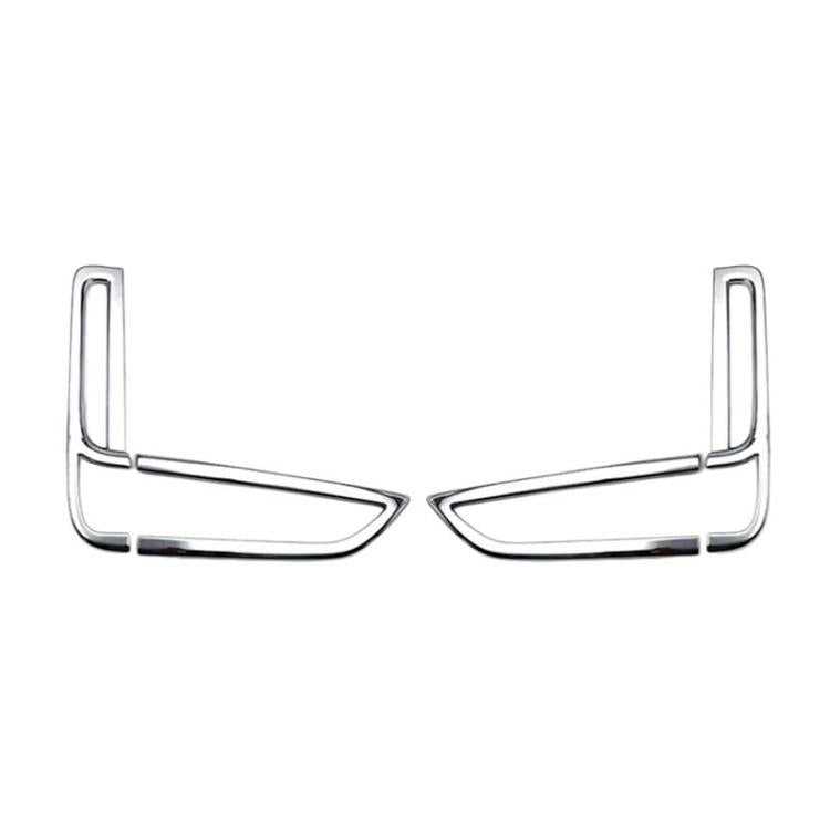 Bumper fog lamp decorative strip set, chrome finish, dual border accents