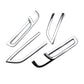Bumper fog lamp decorative strip pieces, chrome and black trim for bumper lights