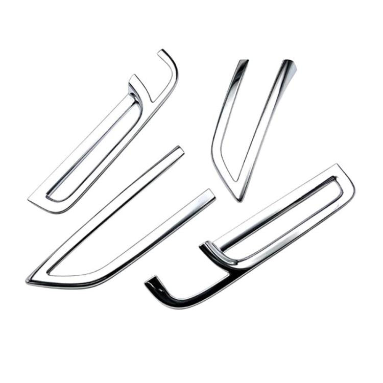 Bumper fog lamp decorative strip pieces, chrome and black trim for bumper lights