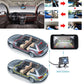 Car dash camera installation set with dashboard monitor and rear camera