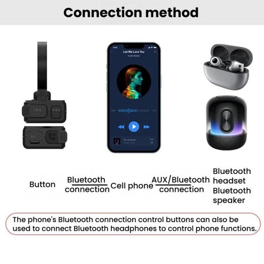 Q17 Bluetooth Riding Phone Remote Control Music Track Switch Remote For Motorcycle & Bicycle, Q17