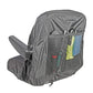 Dark gray seat cover with front zip pocket and mesh storage panel