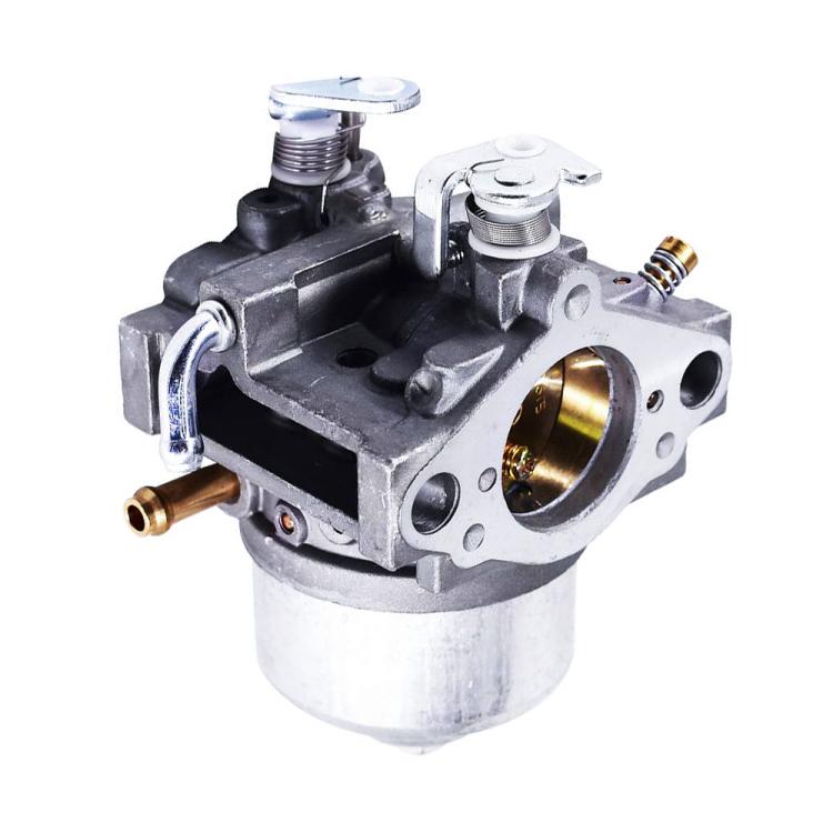 Lawn mower carburetor assembly with choke spring and brass fittings