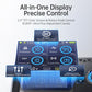 2.4 in TFT color screen close-up on spot welder with rotary knob controls