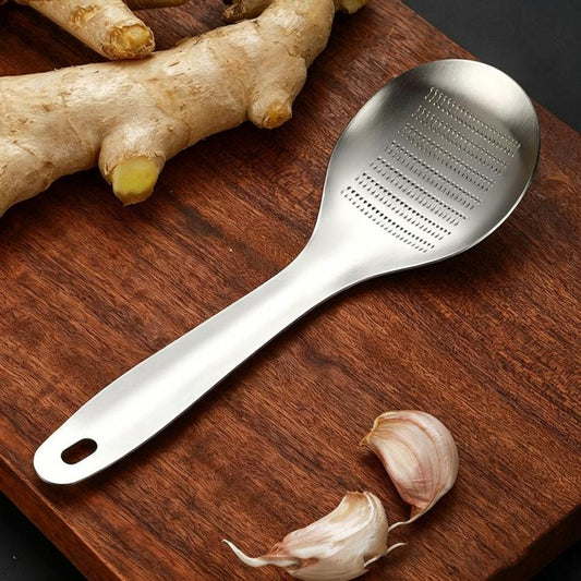 LsCook Ginger Garlic Grinder Manual Home Use Ginger Masher, 430 Steel Large Spoon Grinder