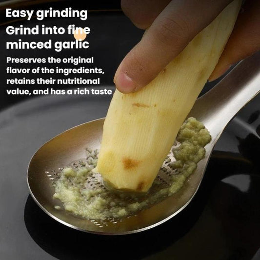 LsCook Ginger Garlic Grinder Manual Home Use Ginger Masher, 430 Steel Large Spoon Grinder