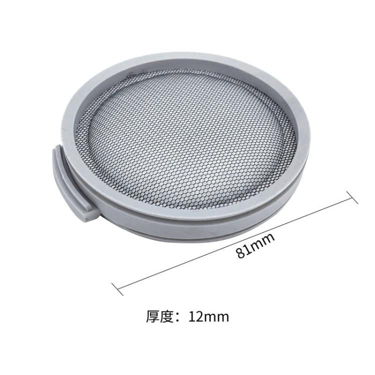 Gray mesh vacuum filter replacement, 81mm diameter and 12mm thickness