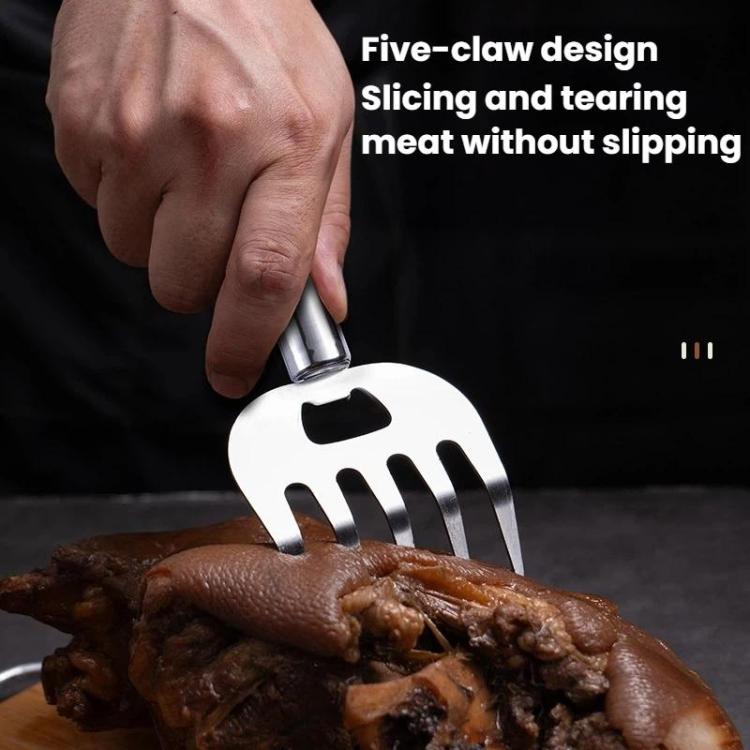 LsCook Multifunctional Bear Claw Shape Hand Guard Meat BBQ Shredder, All-Steel