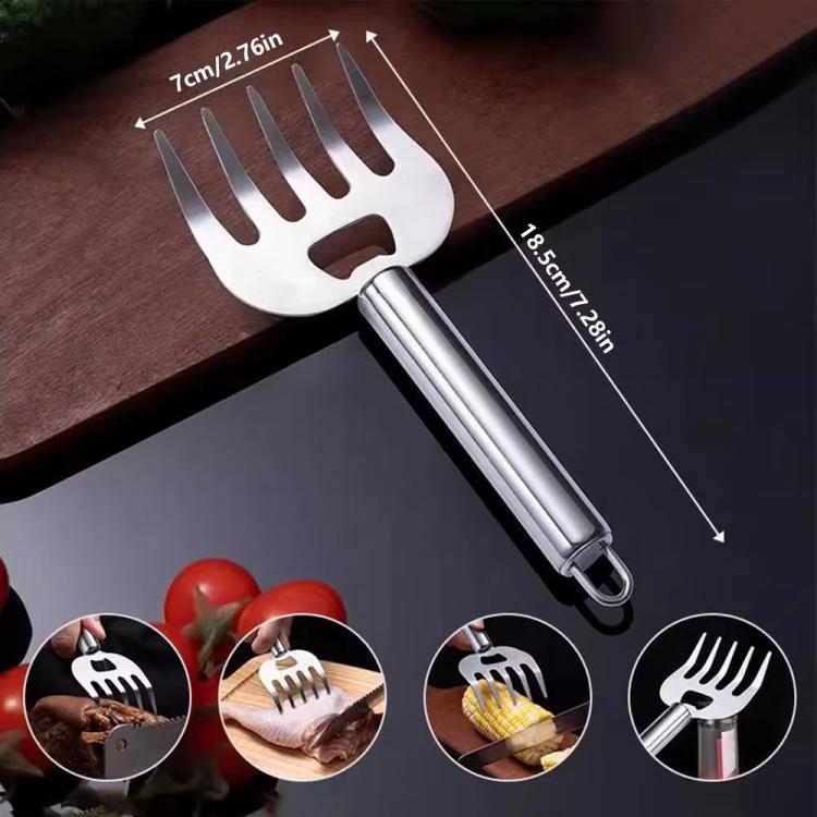 LsCook Multifunctional Bear Claw Shape Hand Guard Meat BBQ Shredder, All-Steel