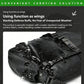 Men's black sling bag with water-repellent surface and covered zipper