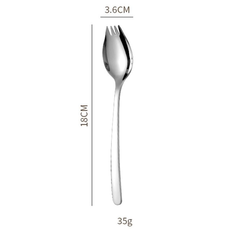 Stainless steel fork, 18 cm long, 3.6 cm wide, 35 g.