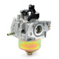 Carburetor with silver housing, rainbow bowl, and black air intake