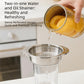 LsCook Kitchen 304 Stainless Steel Can Strainer Non-slip Dual-Handle Draining Tool