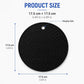 Round black silicone placemat, 17.5 cm honeycomb pattern with hanging hole