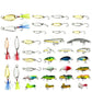 Mixed metal spoon fishing lures with treble hooks in colorful finishes
