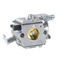 Carburetor body with brass fuel jet and spring-loaded adjustment parts