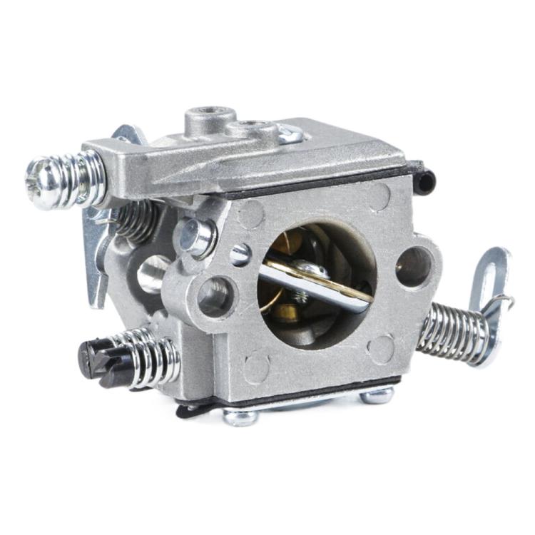 Carburetor with side ports, springs, and brass internal throttle insert