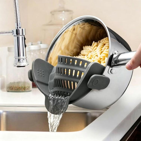 LsCook Silicone Pasta Strainer Wide Mouth Colander