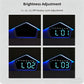 House-shaped digital alarm clock with adjustable brightness blue LED time display